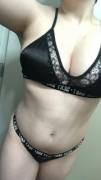 cute black lacy lingerie set for you to take off