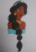I drew and coloured Princess Jasmine! It was hard to draw her from scratch, but I'm proud of how she came out! 
