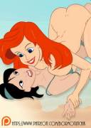 Ariel jumps on Mulan :3