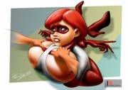 Elastigirl, all tied up in a knot (Parasitius) [The Incredibles]