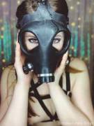A Kinky Combo: Gas Mask + Facial
