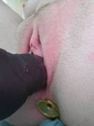 Tucker in my little hole. That flared tip is everything 