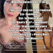 April Showers Contest Deals 