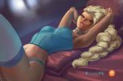Elsa showing off her lingerie (OC)