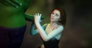 Scarlett Johansson's Black Widow vs The Hulk by Zombie_Siris