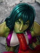 She-Hulk blowjob (pumpkinsinclair/PumpS)