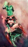 Supergirl, Hal Jordan &amp; Kyle Rayner Threeway (Tuomashart) [DC Comics]