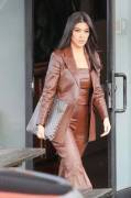 Kourtney Kardashian all in leather