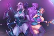 pre remodel Drow Ranger and Crystal Maiden caught in Void's Chrono by Djcomps(Fizzz)