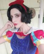 I think my fair skin is perfect for this Snow White costume!