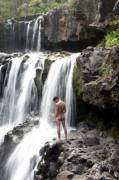 Just my ass. At a gorgeous waterfall in Hawaii.