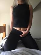 an all-black striptease for anyone who's wanted to see me in leggings ;) (x-post from /r/gonewild)