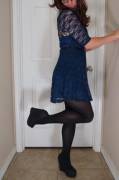 Black Tights + Blue Lace = ???
