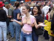 Flashing at an Orioles game