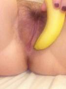 [F] I wasn't hungry so I found another use for my banana :)