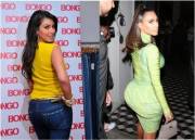 Before and after: Kim Kardashian