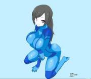 Wii Fit Trainer cosplaying as Samus Aran (Capn Melon) [Wii Fit]