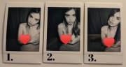 BLACK AND WHITE CHANGING ROOM POLAROIDS