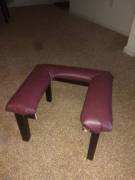Vanity stool converted to queening stool