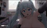 Hatsune Miku stream masturbating for a whole day