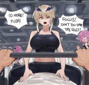 Artoria is your gym trainer [Fate]