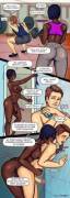 Interracial Futa on Male (one page comic)