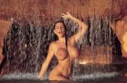 Sarah Young naked in waterfall