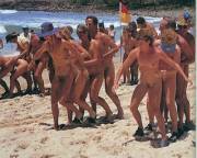 Vintage: Silly, funny, but uncomfortable beach game when naked