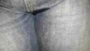 Closeup Jeans Wetting