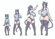 Catgirl Growth {F Age Progression} from aysee