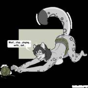 Must stop... [F Anthro Snow Leopard (Cat) Post-TF] by Unidentified-TF
