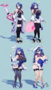 Kingdom Hearts: Bunny Girl Aqua [F Human -&gt; F Bunnygirl; Bimbofication] - BimboPhi