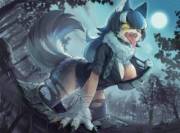 Gray Wolf TF [F Werewolf Transformation][Kemono Friends] - c-3matome