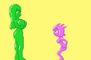 Slime Girl Morphing {Animation} [F Goo Girl Merging/Fusion] - "Unknown Artist"