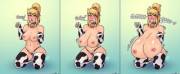Moo Moo Samus [F Human -&gt; F Cow Girl/Hucow; Breast Expansion] by PressurizedPleasure