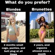 Blondes or brunettes?