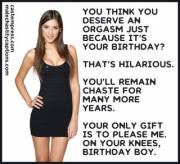 Don't be ridiculous on your birthday