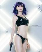 Kusanagi Motoko by Kanra_cosplay. What can be better than cyborg + latex lingerie? [self]