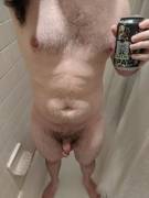 Listening to grandson with my Starship IPA shower beer