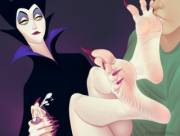 Maleficent Giving a Handjob and Getting Her Toes Sucked
