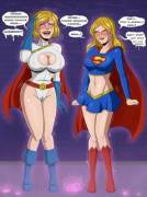 Power Girl and Supergirl
