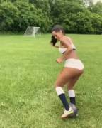 Brittany Renner with soccer skills