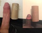 Toilet paper roll comparison with me and u/redo762. He does a bit better.