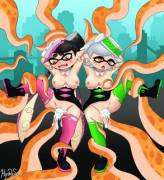 (HyoReiSan)Squid Sisters Splooged