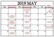 May 2019 Content Calendar! :)