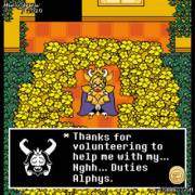 Alphys serving the king (Mayin)