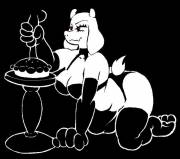 Goat Mommy Putting the Finishing Touches to Her Butterscotch Cream Pie (dirtydooddoodlez)