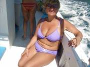 Bikini MILF on a boat