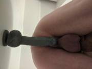 My big cock toy. Fully inserted in comments