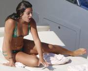 Lea Michele bikini nip slip